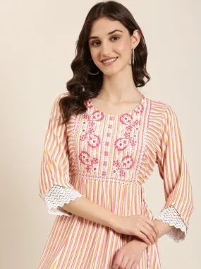 Women Multi Striped A-Line Kurta