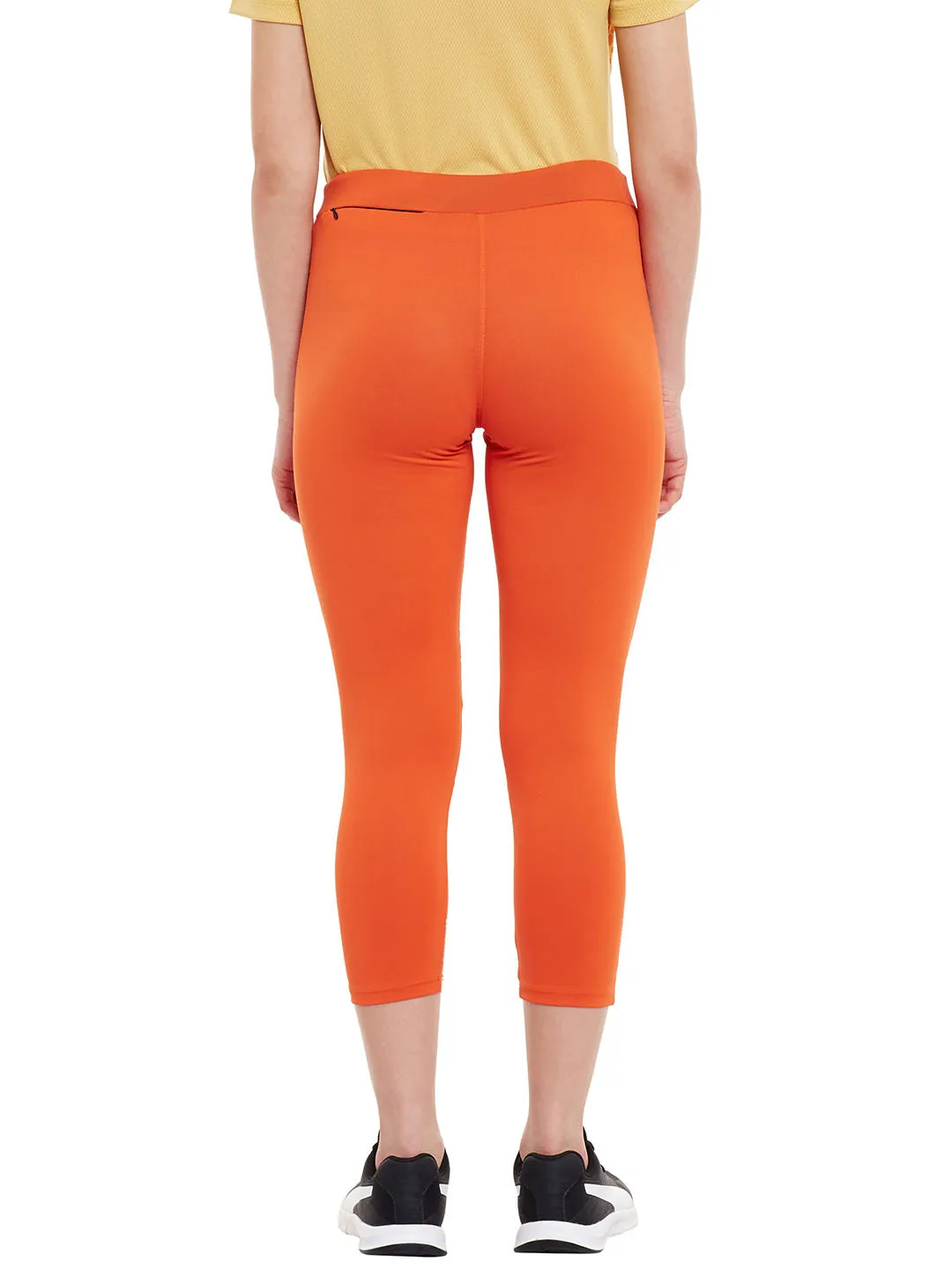 Women Orange Printed Legging