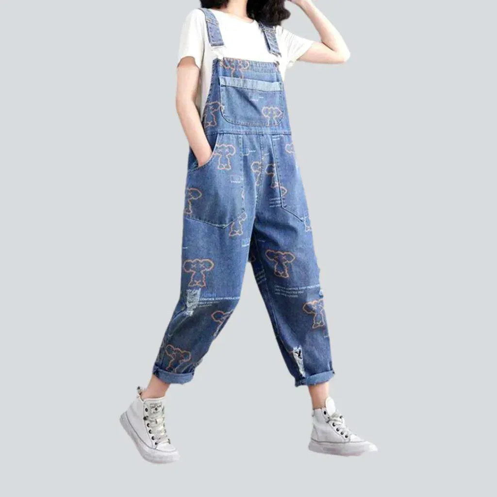 Women's jeans y2k style overall