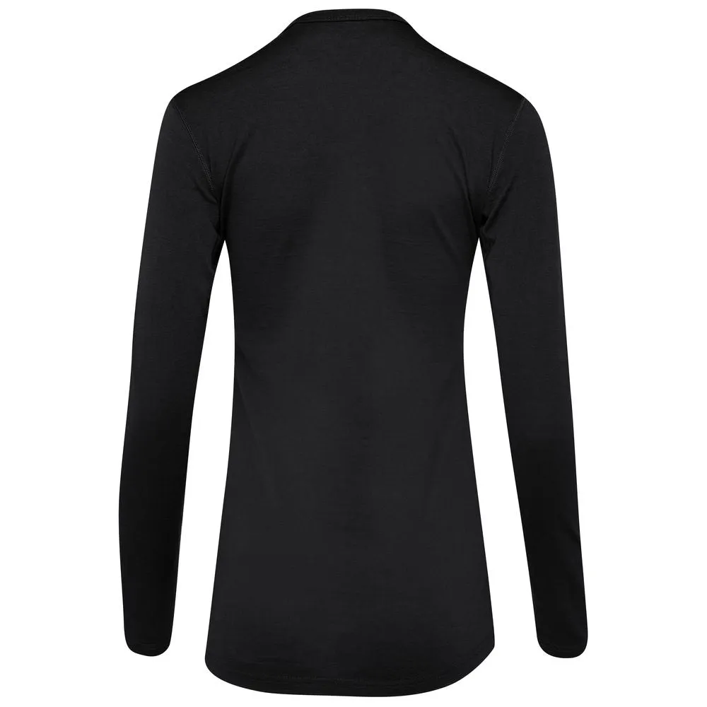 Womens Merino 180 Long Sleeve Crew (Black)