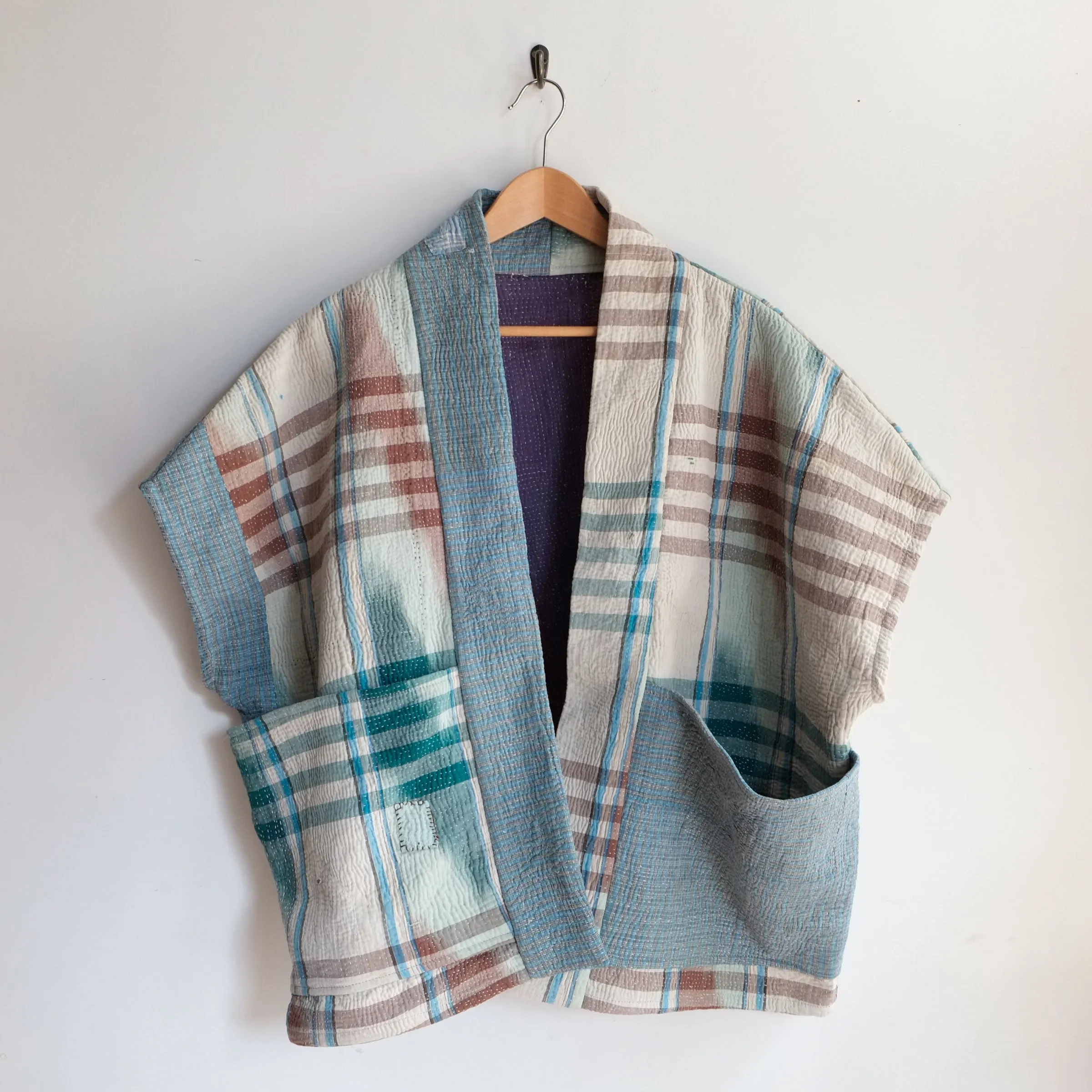 XXL Blue, Green, Brown Plaid Anoushka Jacket SS057