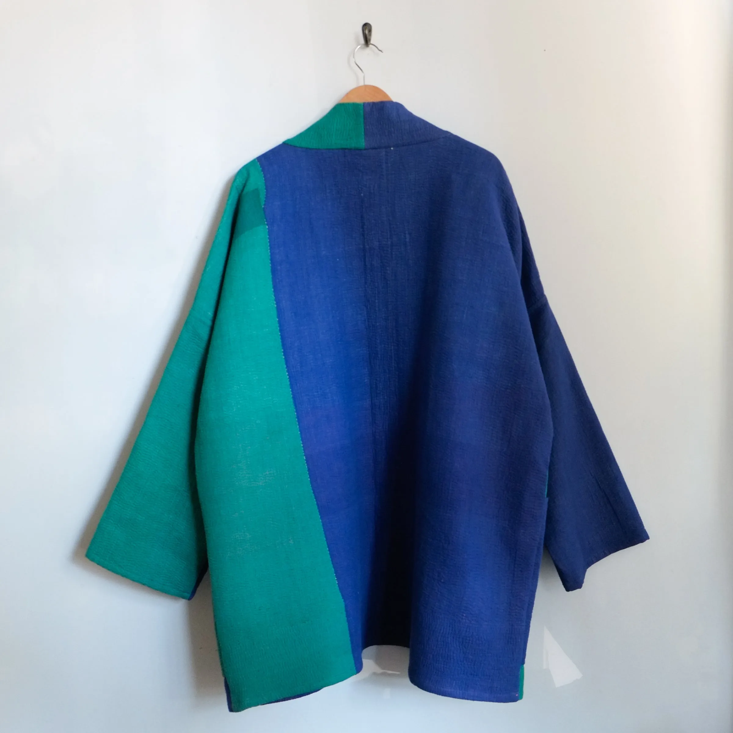 XXL Blue Green Color Block Anoushka Jacket LL165