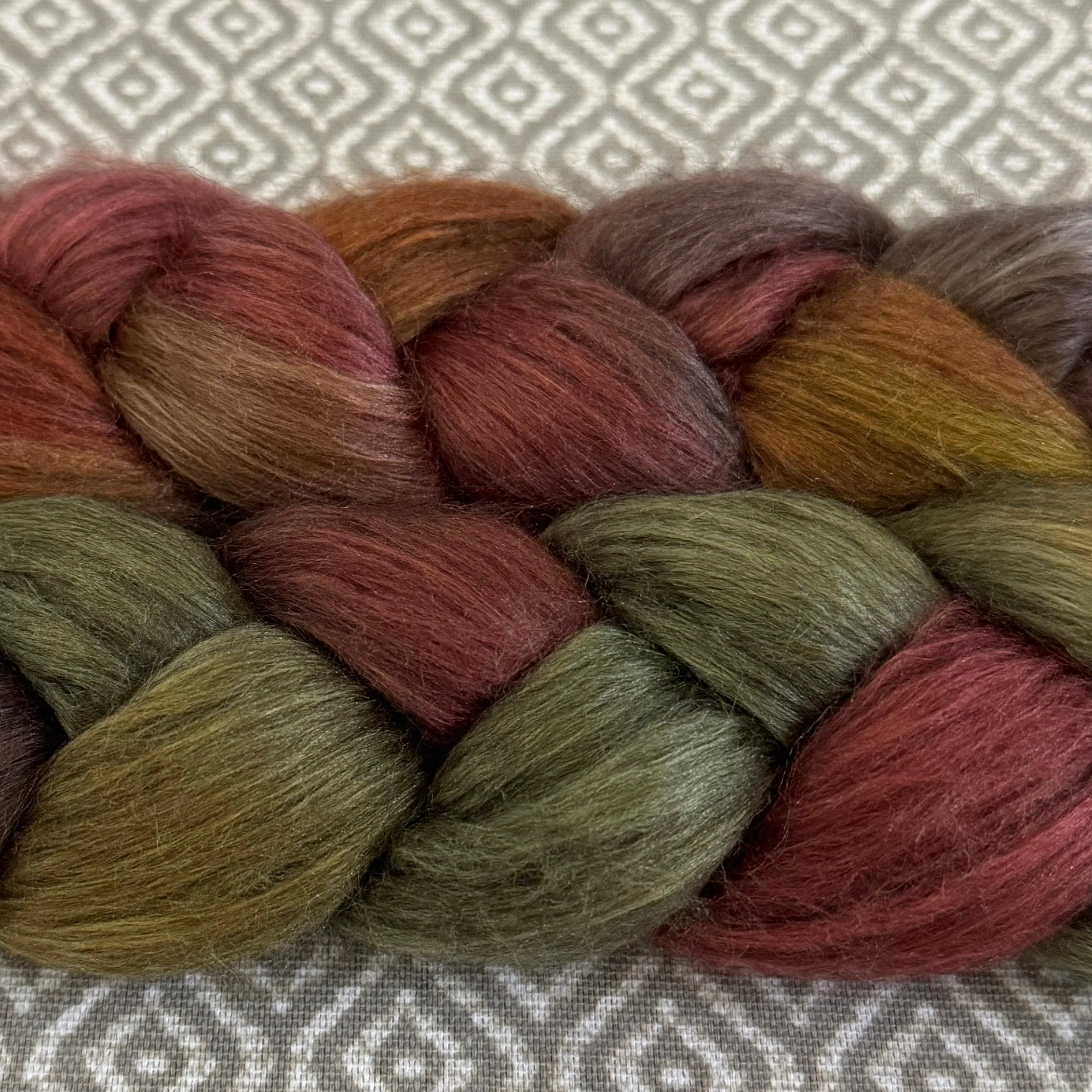 Yak Silk Roving - Autumn Leaves